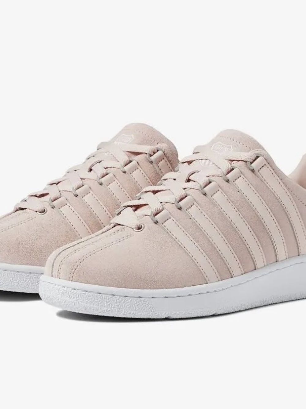 K-Swiss Women's Pale Pink Suede Sneakers